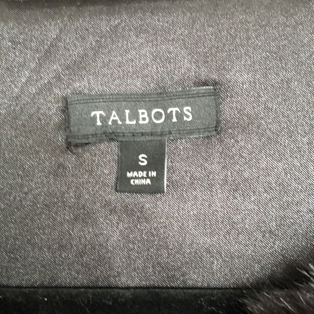 Talbots Black Faux Fur Vest - Picture 2 of 6
